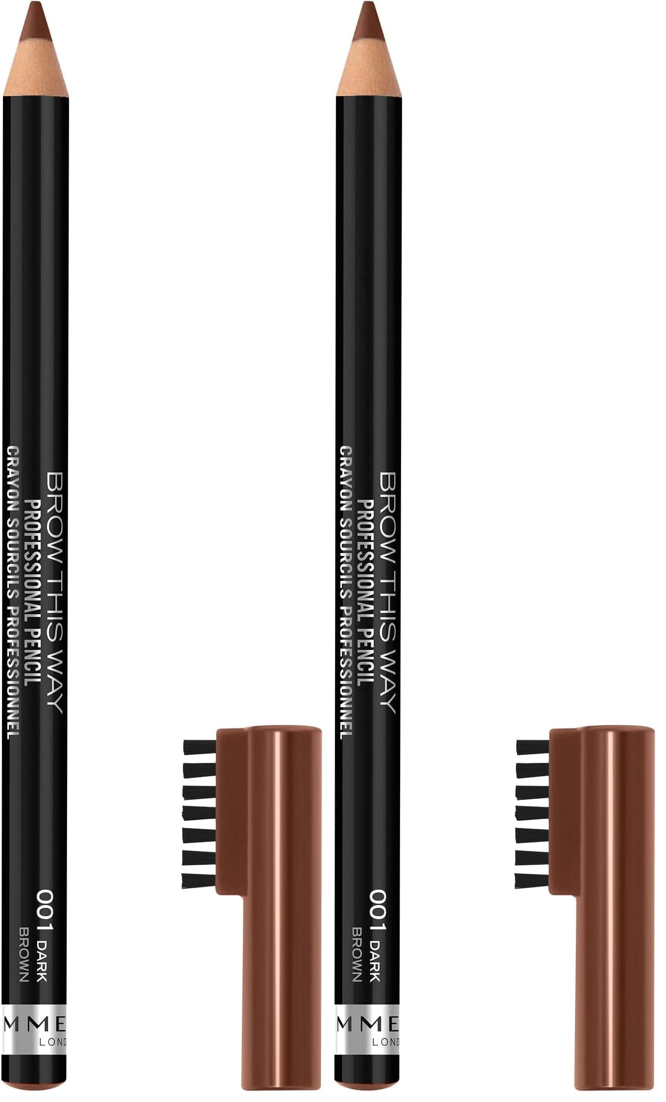 Rimmel London Professional Eyebrow Pencil, Dark Brown, 1.4g — view 7