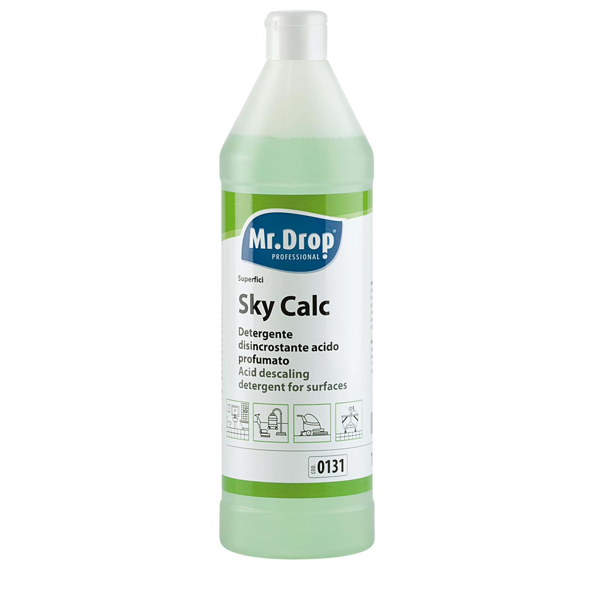 Mr.Drop® SKYCALC detergente disincrostante acido profumato - 6 flaconi da 1 litro