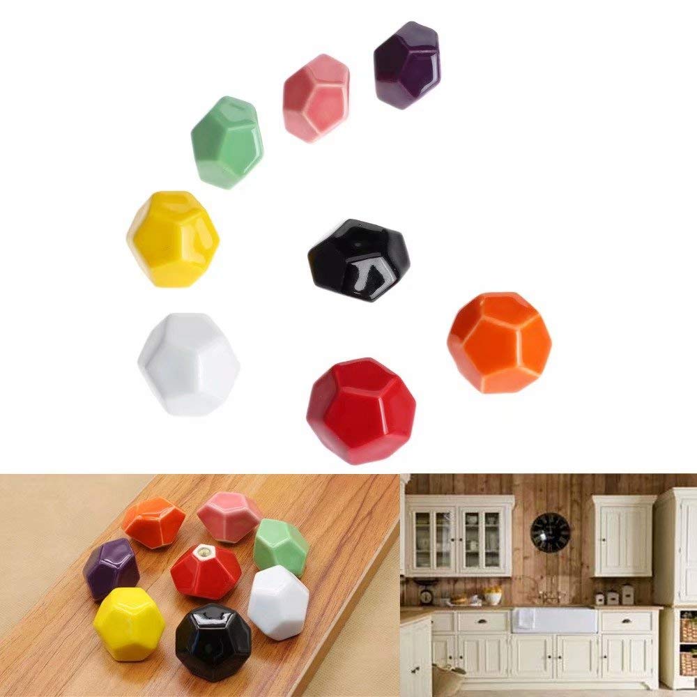 6 pomelli per cassetti, in ceramica, per mobili, cucina, camera da letto, ufficio, armadietti, porte, mobili, cassettiere, maniglie per armadi, guardaroba, decorazioni per la casa (viola)