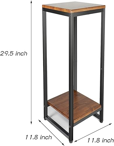 Miniatura 7 de Soportes para plantas de 30 pulgadas de alto para interiores, soporte alto de metal para plantas individuales, soportes de pedestal de 2 niveles,