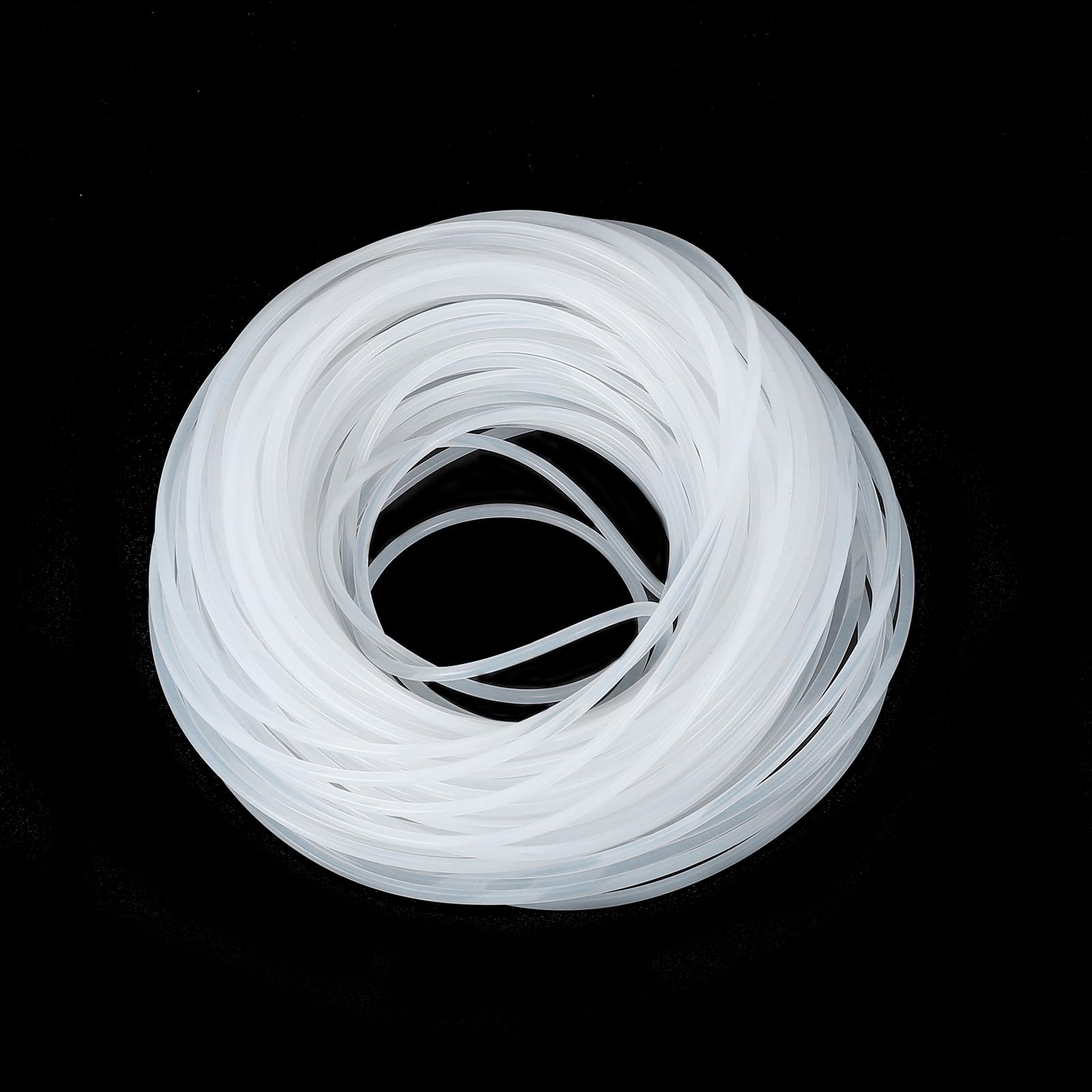 QUARKZMAN Nastro Tenuta Schiuma Silicone 2mm 20 m 66ft Guarnizione Rotondo in Schiuma di Gomma Corda Spugna Trasparente Solida Nastro Isolante per Porte e Finestre