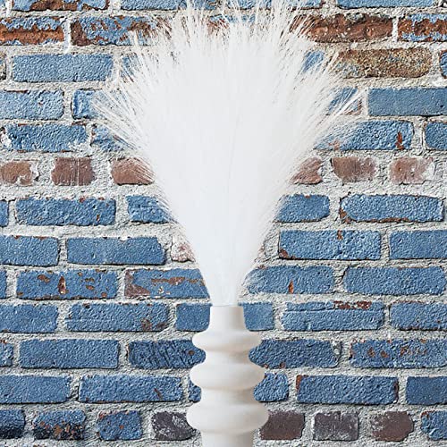 Gusaloo Artificial Faux Pampas Grass Large, 6Pcs 34" Fake Artificial Pampas Grass Decor Tall Fluffy Stems, Table Vase Filler Centerpiece for Living Room Kitchen Decor Boho Decor Wedding -White