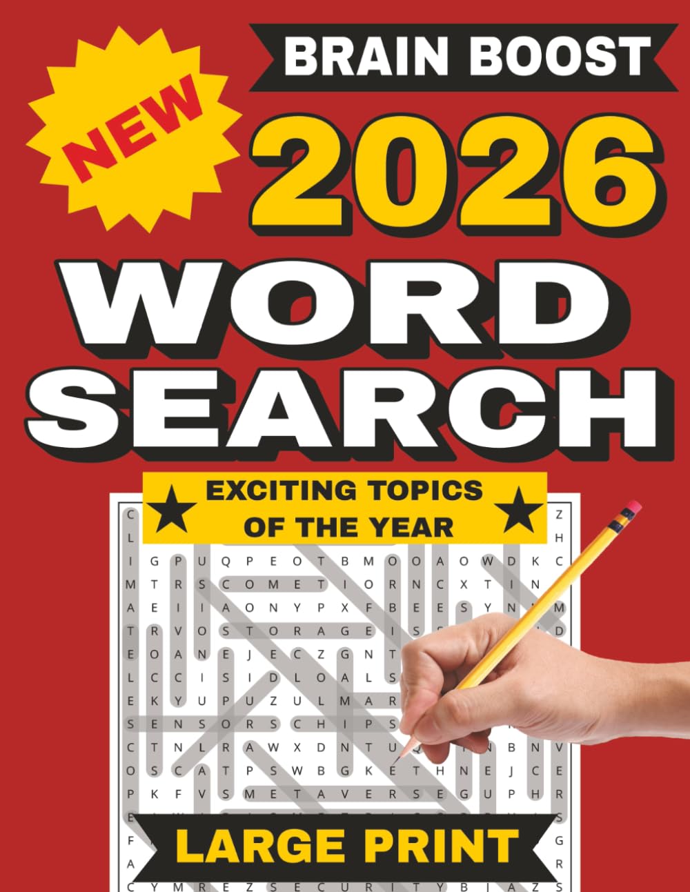 NEW 4000 Words Word Search for Adults & Seniors: 100 Large Print Easy to Read Puzzles about Exciting Topics of the Year