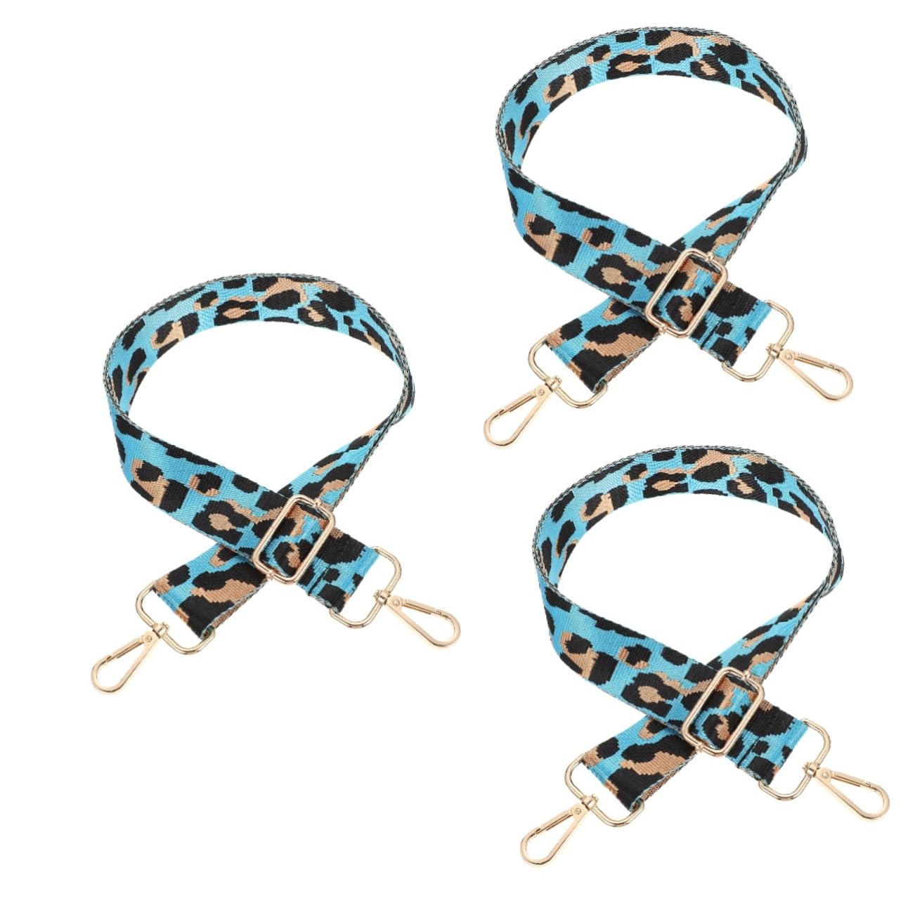 SHERCHPRY 3piezas Correa De Hombro Ajustable Para Bolso Bandolera Reemplazo De Cinturón Strap Decorativo Hebillas Diseño Moderno y Fácil Instalación Color Agua Detalles Dorados