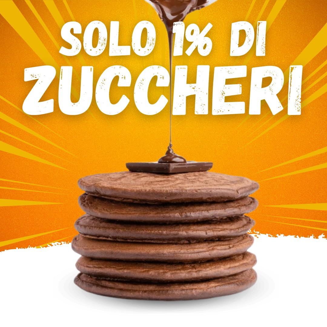 NÄTOO Pancake Proteici - Preparato per pancake con il 35% di proteine di alta qualità - Pancake pronti con farina proteica solo 1,5g di zuccheri - 750gr. (Choco & Nut)