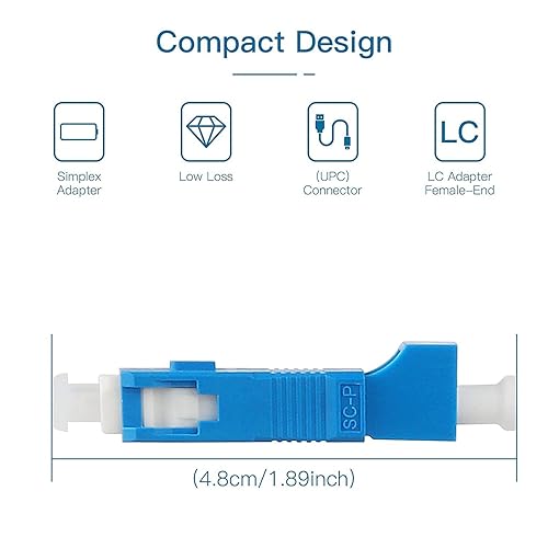 Miniatura 3 de Duogalia Paquete de 4 adaptadores monomodo SCUPC macho a LCUPC hembra Conector de fibra óptica Convertidor adaptador FTTH para localizador de fallas