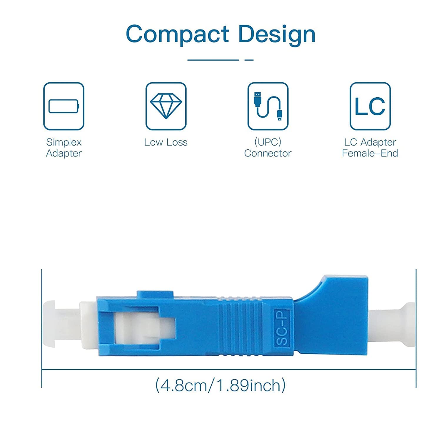 Lot de 20 adaptateurs monomode SC/UPC mâle vers LC/UPC femelle connecteur fibre optique FTTH adaptateur convertisseur pour localisateur visuel de défauts monomode 9/125um adaptateur optique pour VFL..