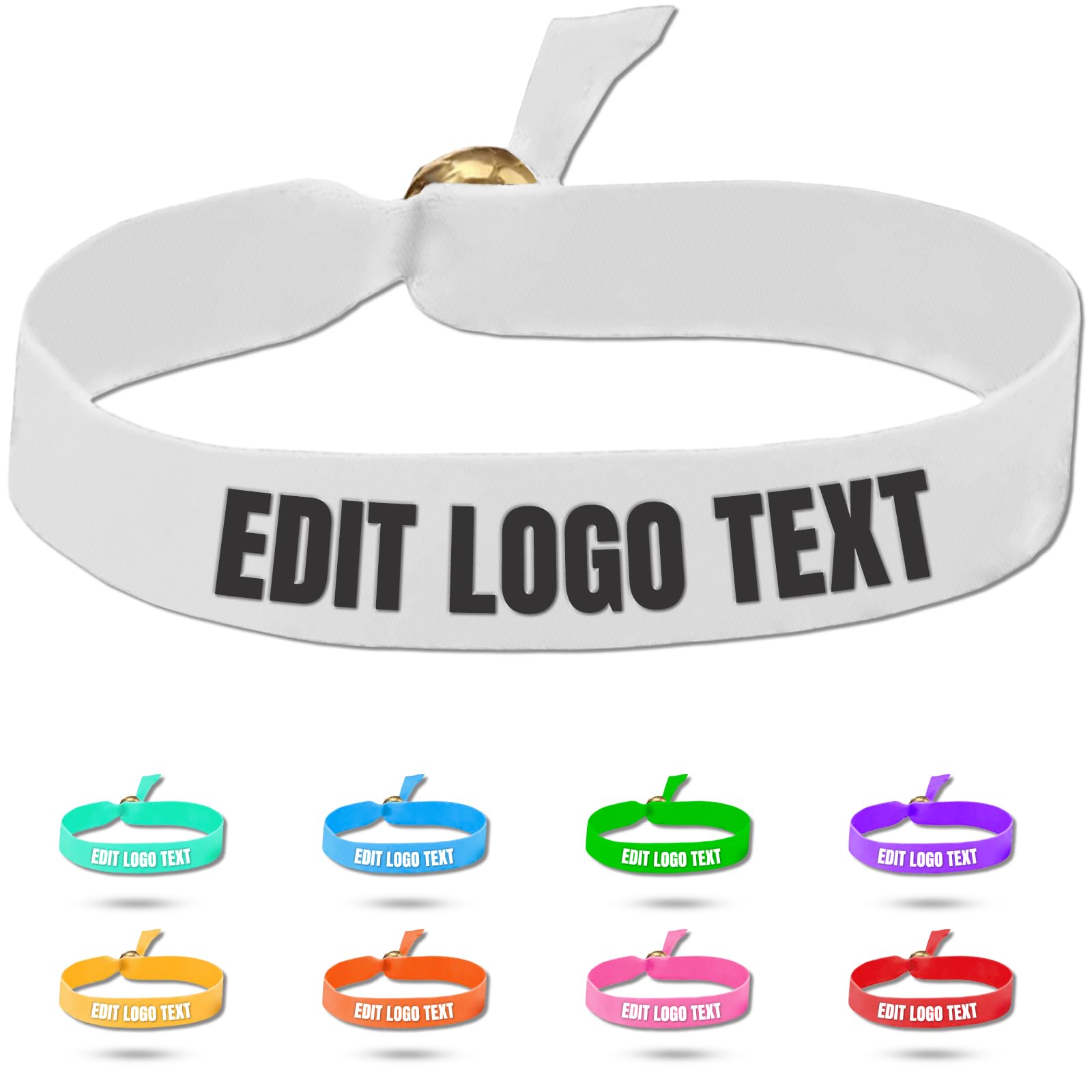 Zkgiftsdz Pulseras de Tela Personalizadas a Granel para Eventos y Fiestas, Pulseras de Tela Personalizadas con Texto y Logotipo Pulseras de Identificación de Admisión