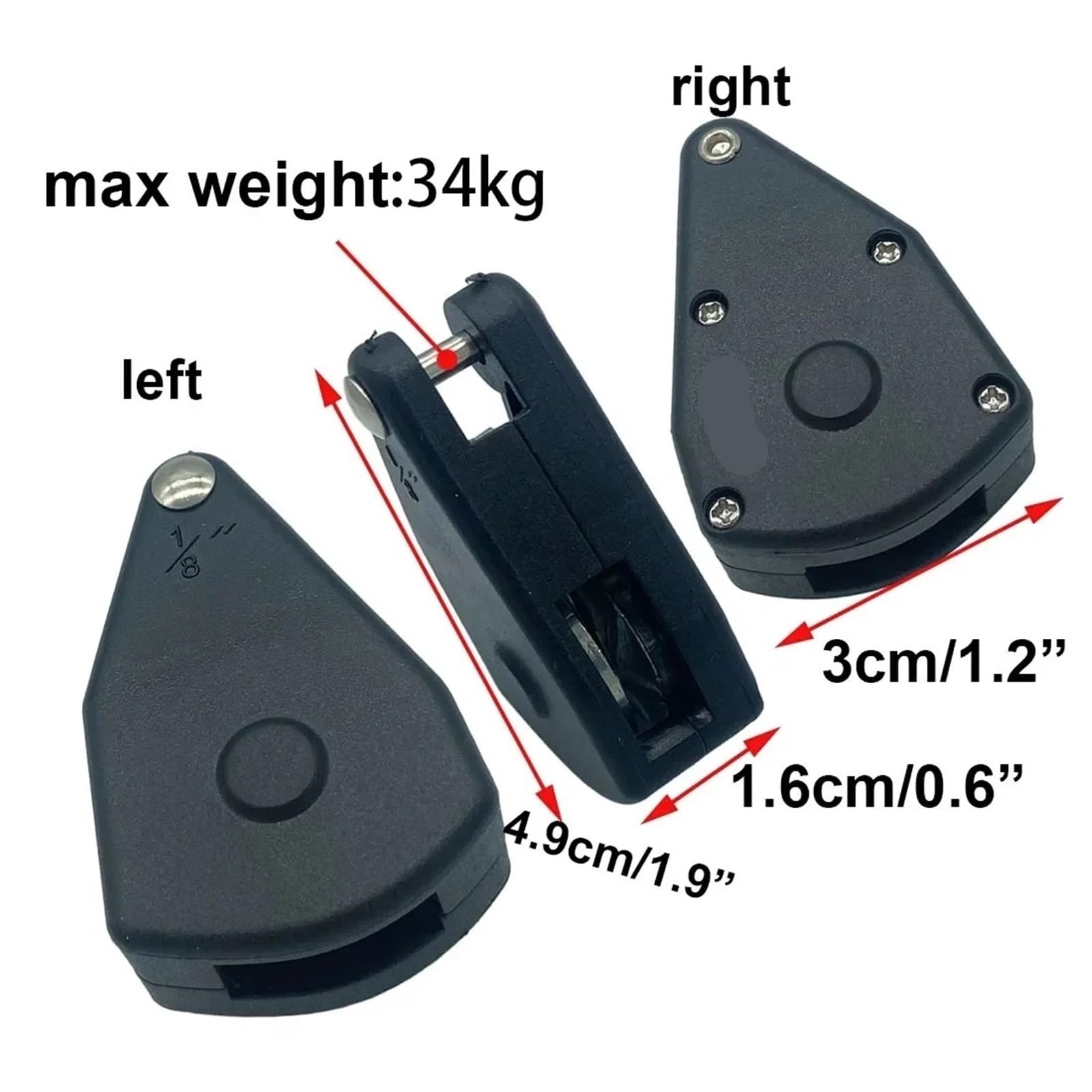 Tensor de cuerda de amarre para tienda de campamento, 6 piezas, fijación de cuerda de viento, hebilla de polea, perchas de trinquete, gancho de cuerda de toldo (2 m 6 piezas)
