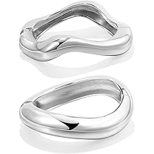 Gold Bangles For Women Chunky Trendy Hinged Cuff Open Bracelet Wide Minimalist Bracelets Jewelry Gift