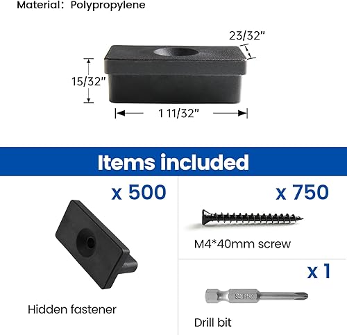 Miniatura 8 de Muzata 120 piezas de sujetadores de cubierta de nailon ocultos clips de sujeción de cubierta compuestos sujetadores T clips con tornillos de