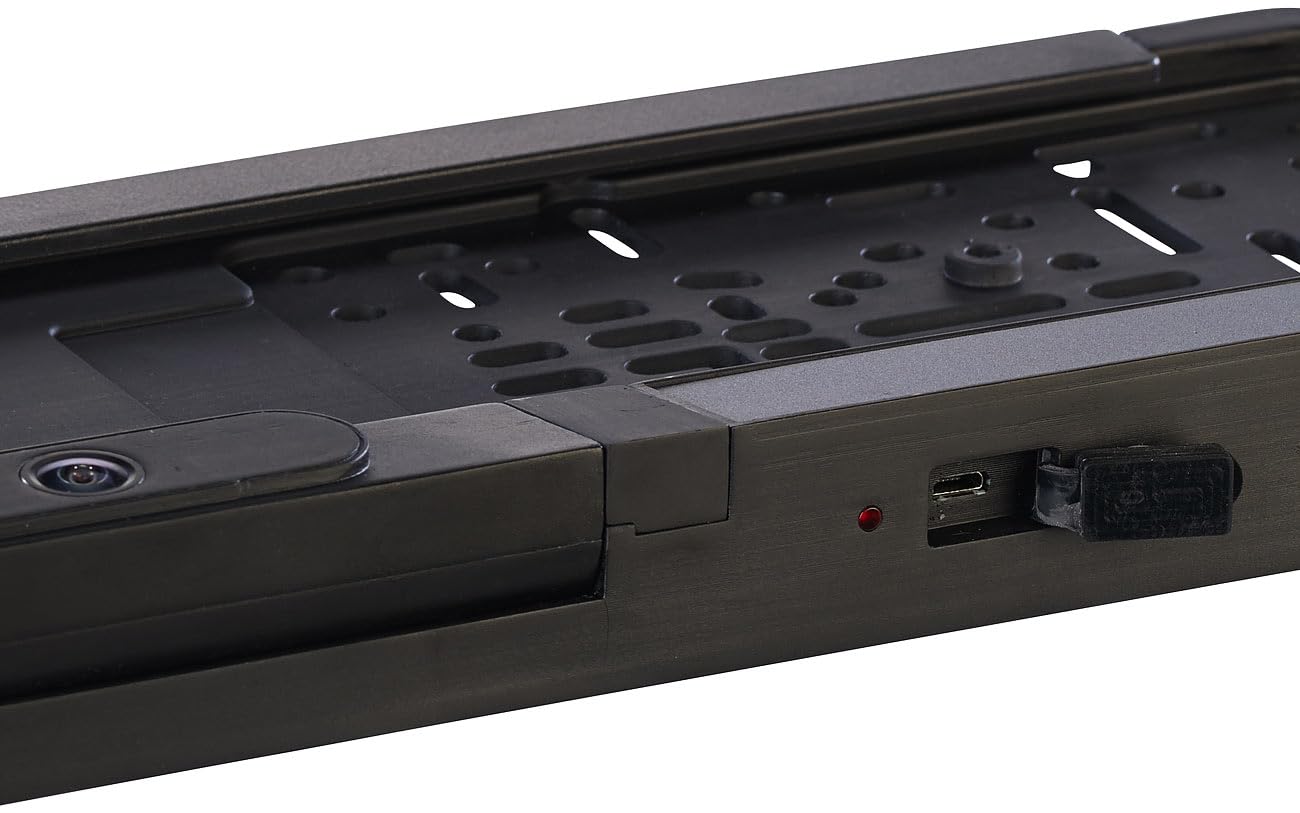Lescars cámara Trasera HD inalámbrica para portamatrículas con Monitor IPS de 5 Pulgadas y sensores de Aparcamiento ZX8442