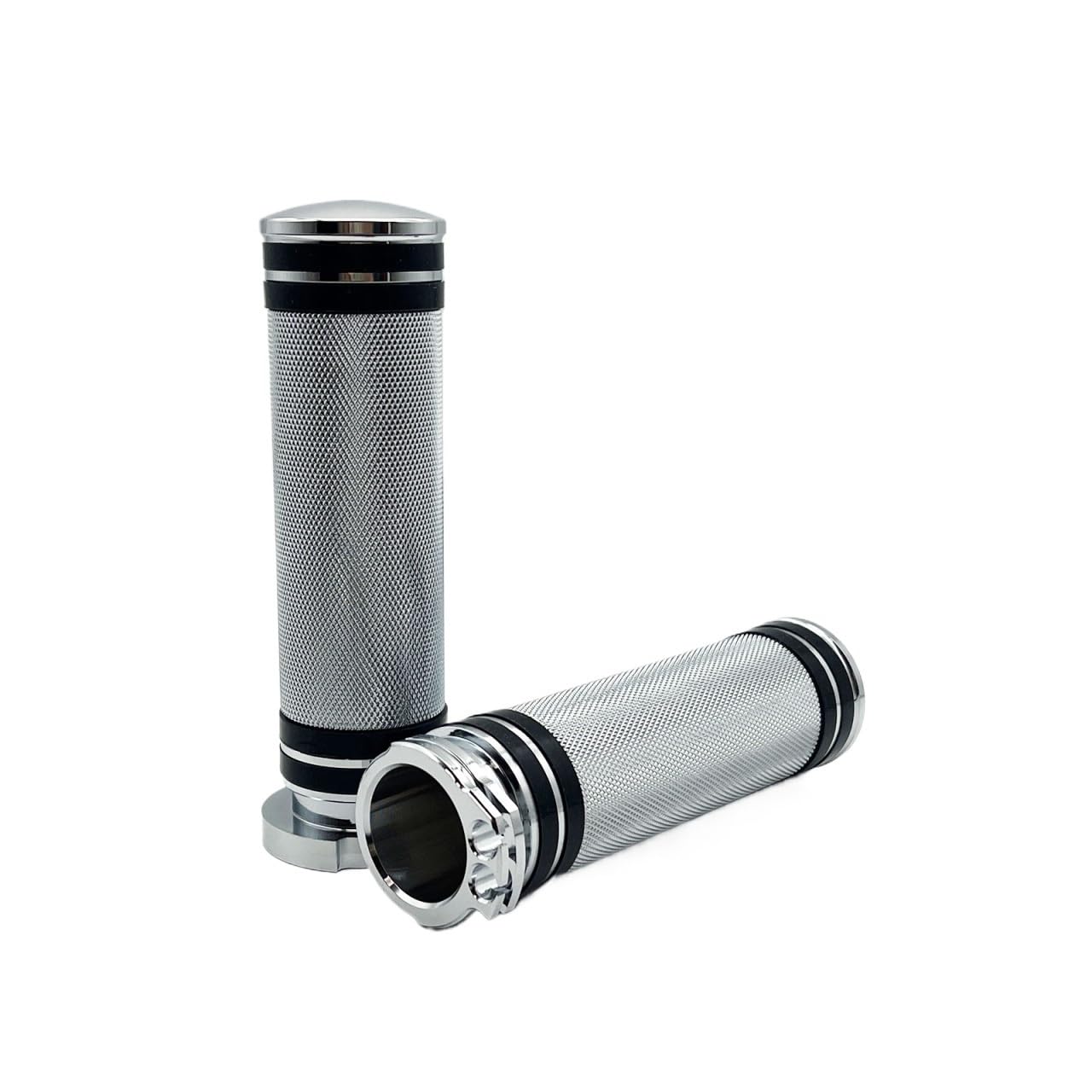 Frecce Moto LED Cromate - Manopole Con Indicatori Per Harley Road King Dyna Sportster