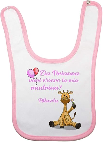 Body Neonato Personalizzabile Per Battesimo - Con Nomi Padrino E Madrina, Idea Regalo Originale