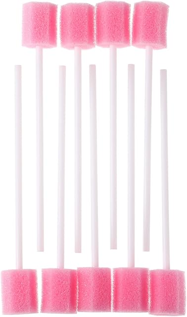 EXCEART Mouth Care Swab 100Pcs Disposable Dental Sponge Swabs Oral Cleaning Swabs Sterile Dental Sponge Swabsticks