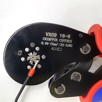 Durable Crimping Pliers Tool, Daicamping Electrical Clamp CrimperTubular Tube Terminals Box Ferrule Crimping Tool Kit 16-6 0.08-16mm2 28-5AWG Pliers,Industrial Hand Tools (Color : DL9-1250)