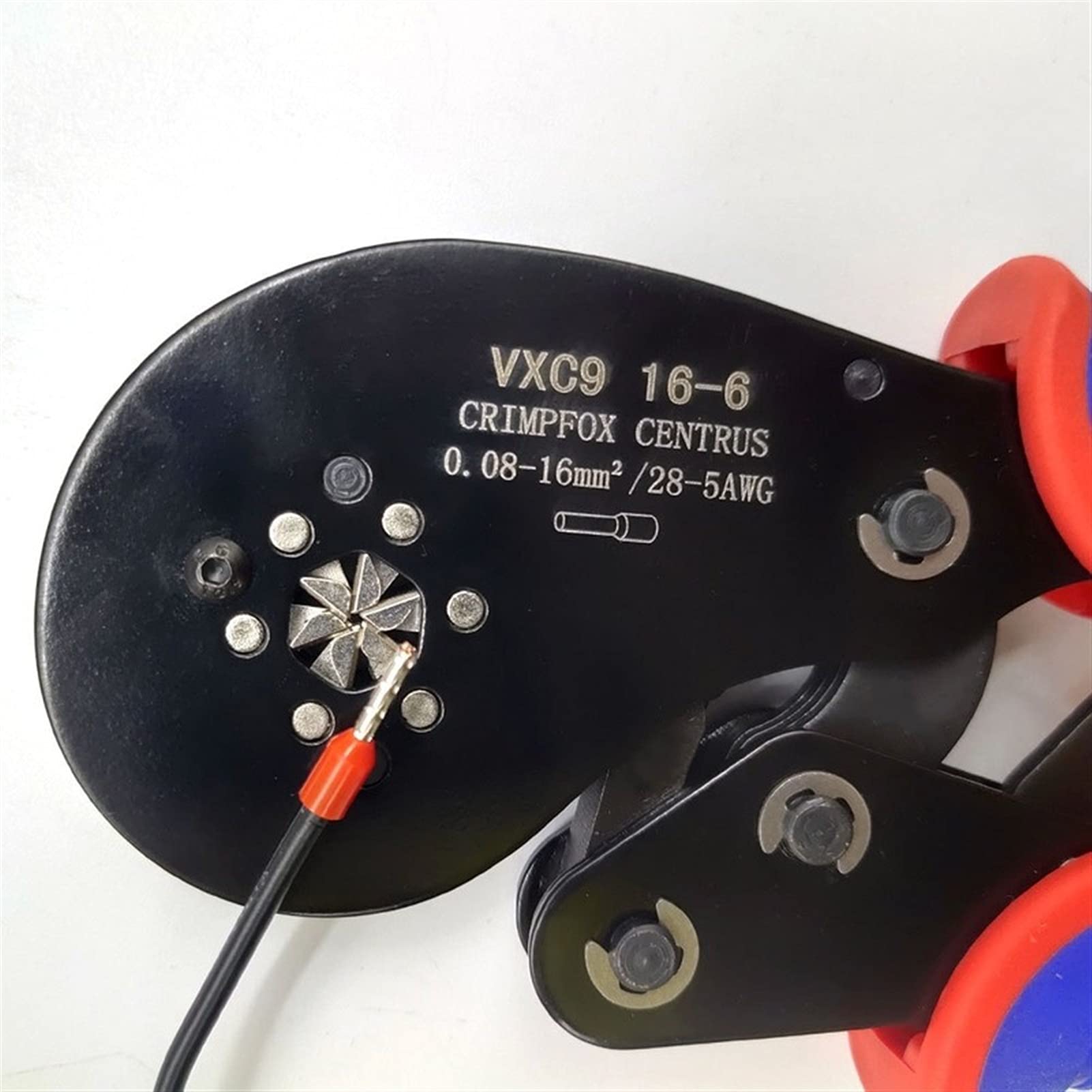Pelacables Daicamping Abrazadera eléctrica CRIMPERTUBULAR TERMINALES DE TUBOS CAJA FERRUO KIT HERRAMIENTA DE CRIMAJE DE FERRUO 16-6 0.08-16mm2 28-5AWG Alicates(DL9)