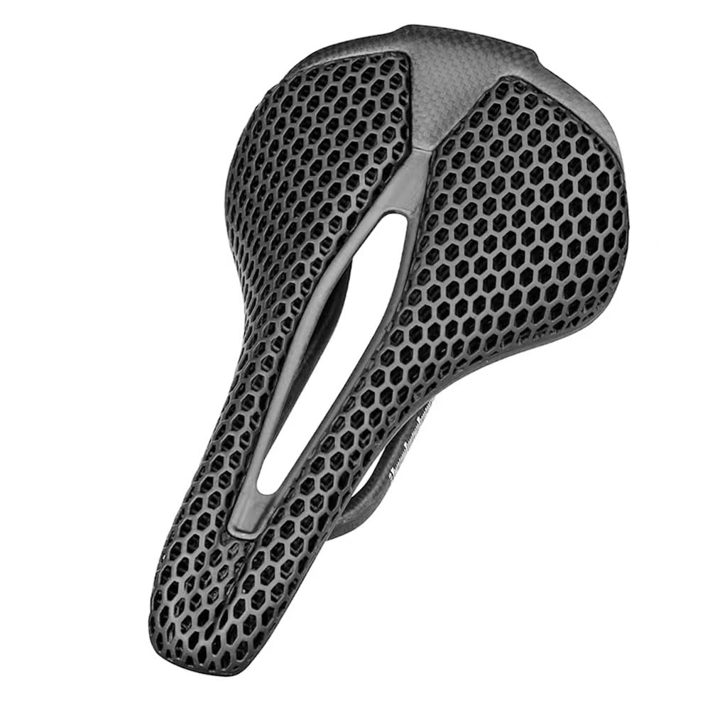 Sella per Bicicletta Stampata in 3D Sella in Fibra di Carbonio Ultraleggera Cava Confortevole Traspirante MTB Gravel Road Bike Bicycle Seat Barts 145G