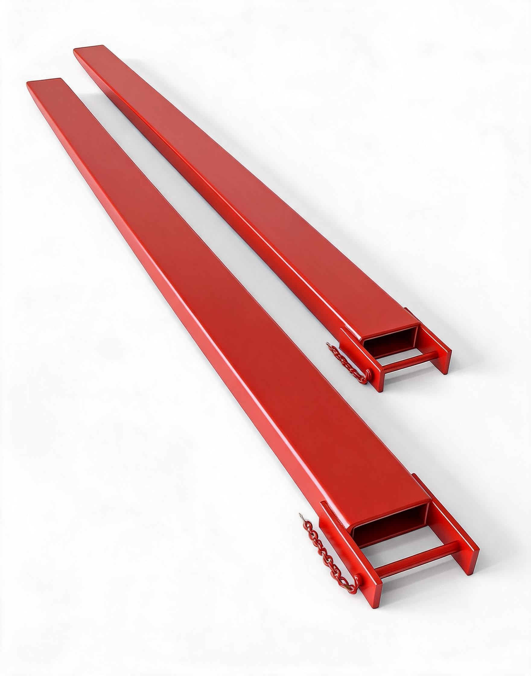 Photo 1 of Garvee 96 Inch Pallet Forklift Extensions (Pair) - 5500 LBS Capacity, Red