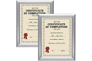 Snapezo 2-Pack 8.5x11 Silver Picture Frames, Aluminum Profile