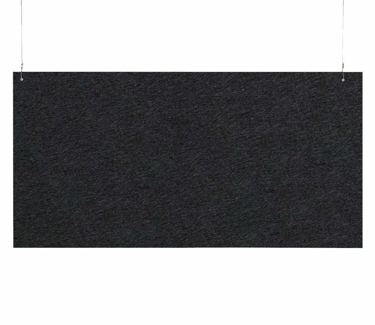 Versare Hanging SoundSorb Acoustic Baffles | Sound Dampening Material | Ceiling-Hung | Modern Design | 48" x 24" Black SoundSorb Panels