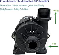 Vista 6 de SHYSKY Bomba de agua DC sin escobillas micro de 12 V 80 W de bajo ruido resistente DC60G-12100S-1 32 pies 845GPH, protección de funcionamiento seco