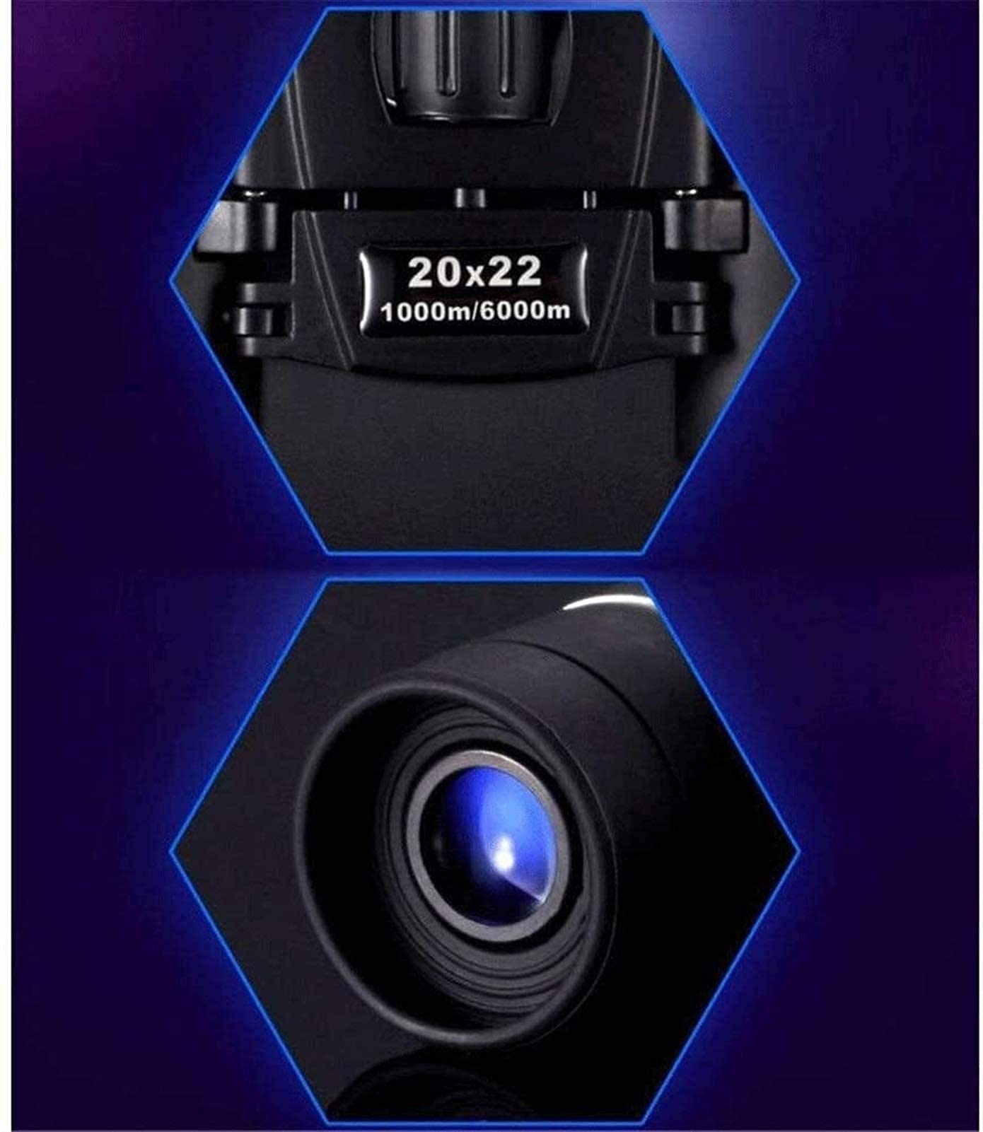 Binocolo Compatto per Adulti Telescopio Impermeabile per binocolo HD ad Alta Potenza per Il Birdwatching Caccia da Viaggio per osservare Le Stelle