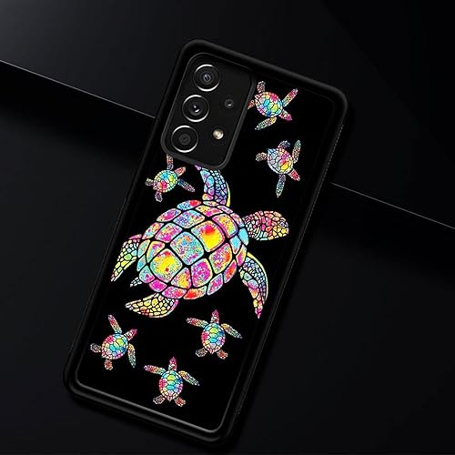 Miniatura 7 de CARLOCA Funda compatible con Samsung Galaxy A53 5G, funda colorida familia de tortugas arcoíris para Samsung Galaxy A53 5G, diseño gráfico de moda,