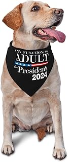 Any Functioning Adult 2024 for President Triangle Dog Bandana Scarf Accessories for Pet Bibs