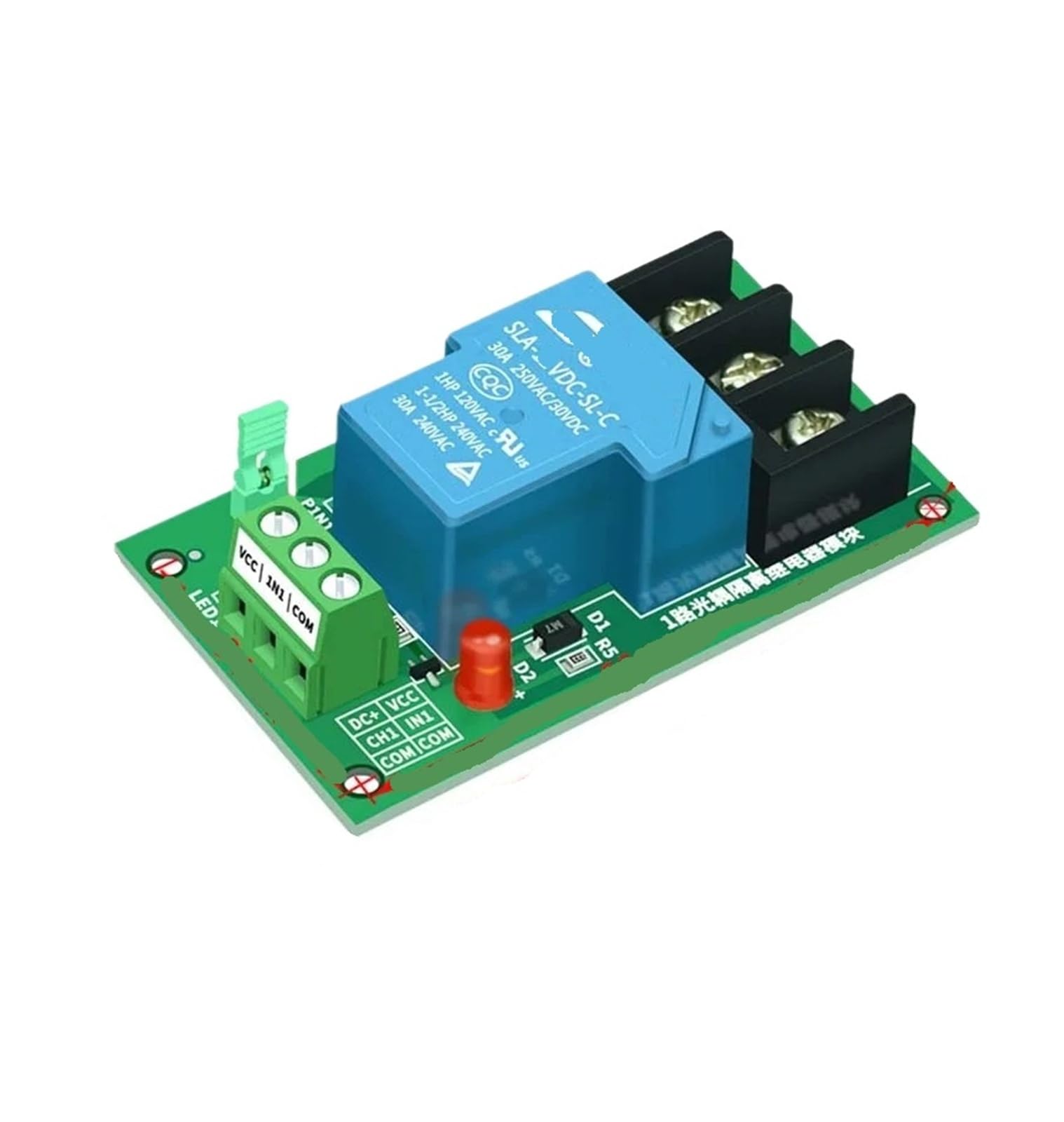 Módulo de relé de 30A 12V de alta corriente para carril DIN en control industrial PLC 3