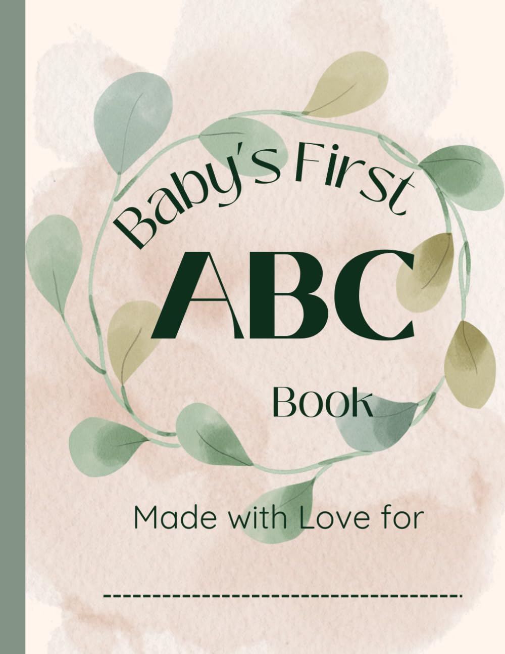Boho Baby’s First ABC Book Greenery Baby Shower Guest Book, Gender Neutral Baby Shower Decorations