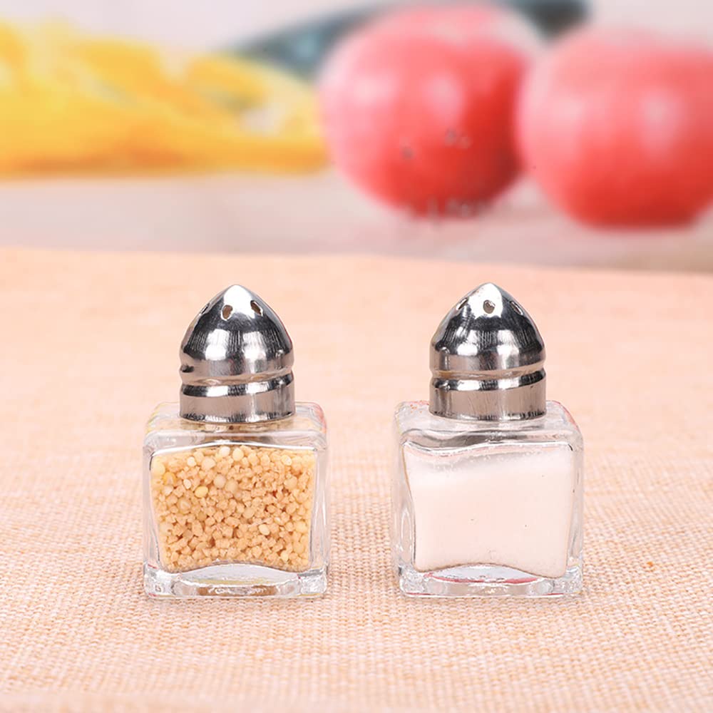 Set originale di sale e pepe da 2 pezzi - Saliera con fori per versare regolabili - Dispenser di pice ricaricabile  15
