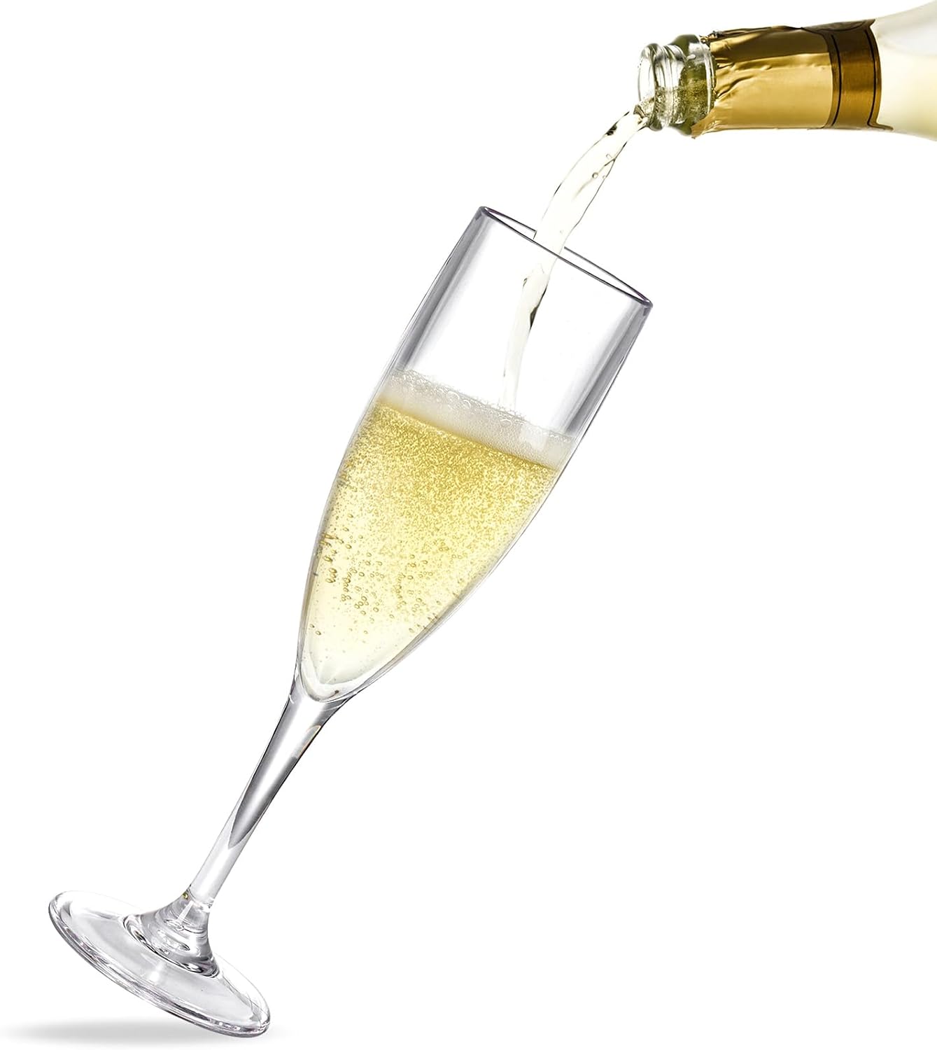 Elsjoy 8 Pack Acrylic Champagne Flutes, 6 Oz Stemmed Champagne Glasses Unbreakable Champagne Coupes, Reusable Champagne Toasting Cups for Wedding, Party, Bar - Image 7