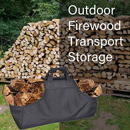 Voda Firewood Carrier Bag Wear-Resisting Firewood Carrying Bag Pet Bag Waterproof Logs Tote Bag Indoor Firewood Holder Fireplace Wood Carrying Bag For Home Log Woodpile Outdoor #TOP5