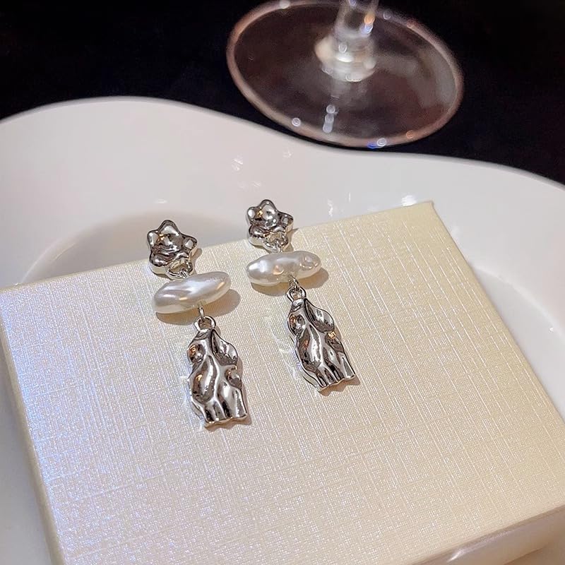 Gold Pearl Drop Earrings Gold Statement Long Baroque Pearl Earrings Wedding Prom Bridal Earrings Jewelry - Image 9