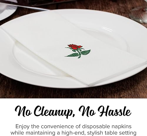 Miniatura 5 de SimuLinen - Servilletas decorativas  Como tela y desechables  Elegantes y duraderas  Suave y absorbente  Grande 19 x 17 pulgadas  Empaquetadas para