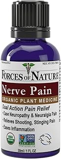 Forces of Nature Nerve Pain Management, Organic Topical Relief for Neuropathy & Nerve Discomfort, Homeopathic Medicine Supports Relief from Shooting Pains for Back, Hands, Legs & Feet, 1 fl oz