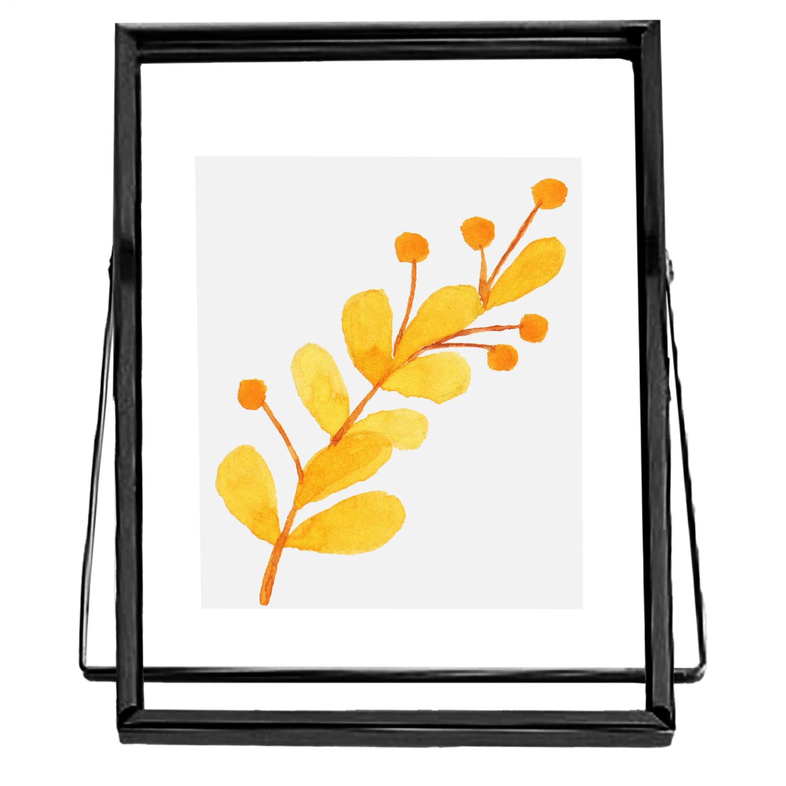 Cadre photo flottant 20 cm en métal noir avec support XIAOXIAOYU