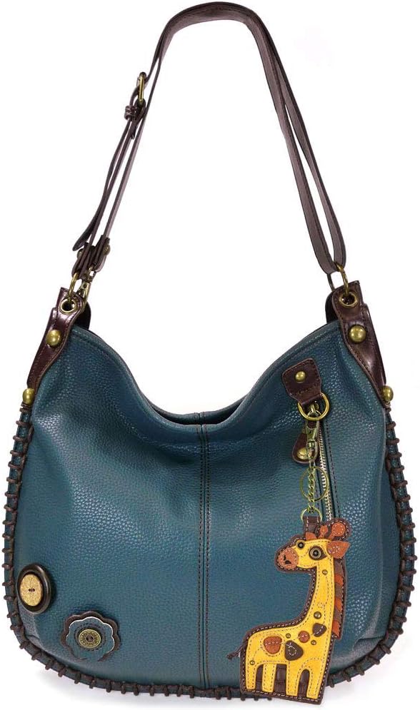 Chala Handbag Charming Navy Cross-body or Shoulder Convertible Large Bag - Navy (Giraffe)