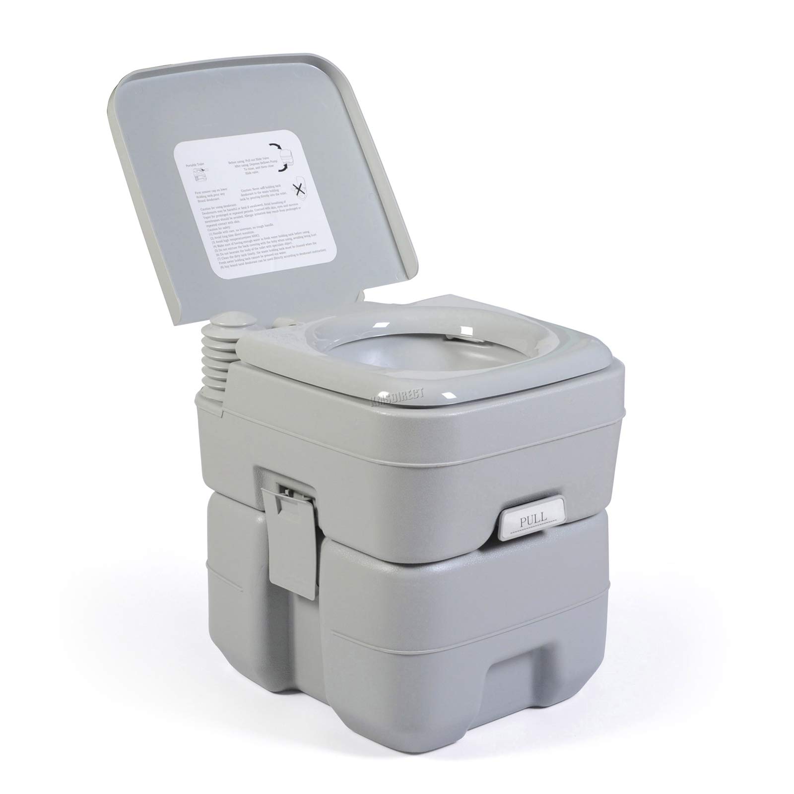 FOXHUNTER BIRCHTREE 20L Portable Toilet Flush Motorhome Caravan Camping Travel Festivals Outdoor Mobile WC Loo Porta Potty 5 Gallon