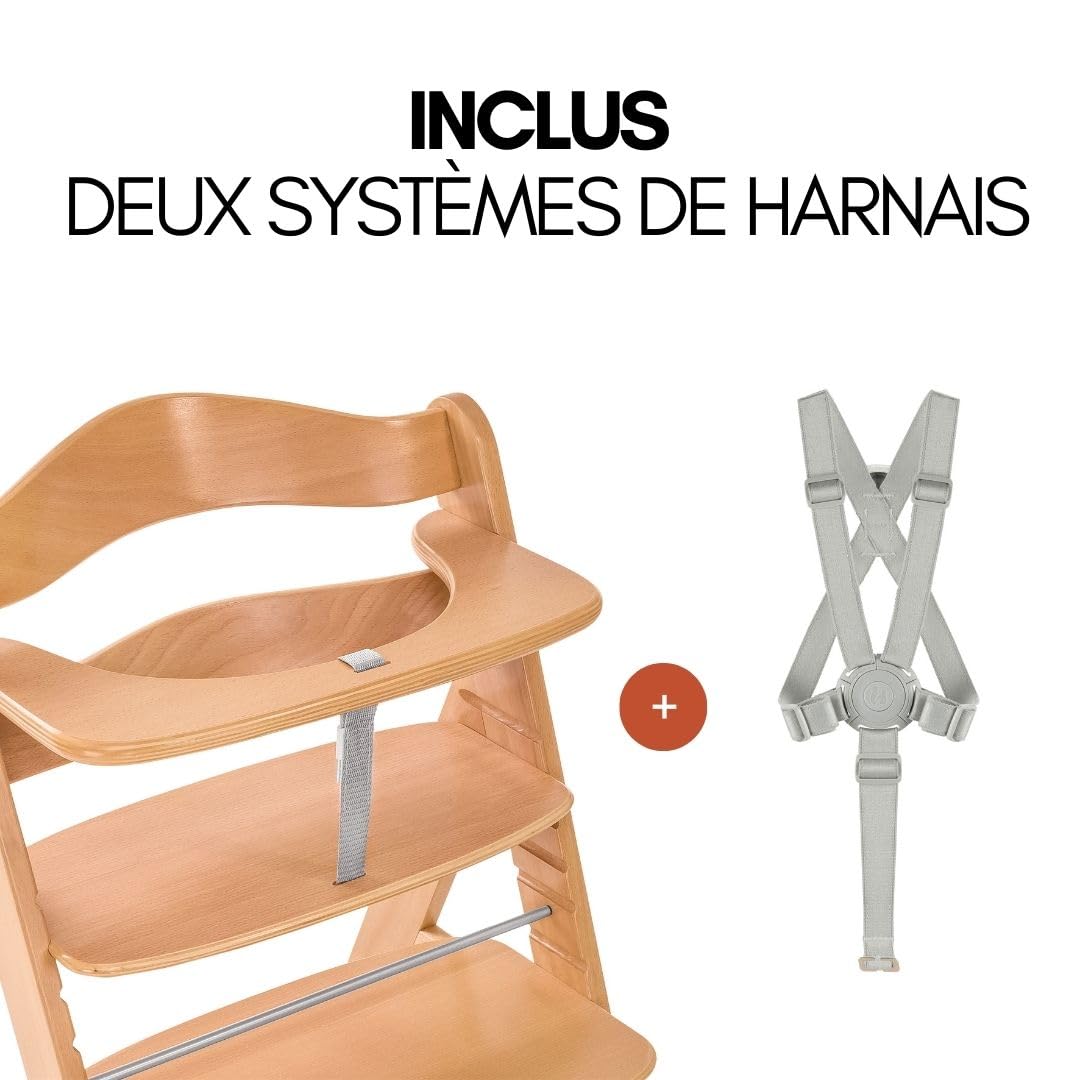 hauck Chaise Haute Bébé Alpha+ avec Plateau Play Tray et Jouet - Natural
