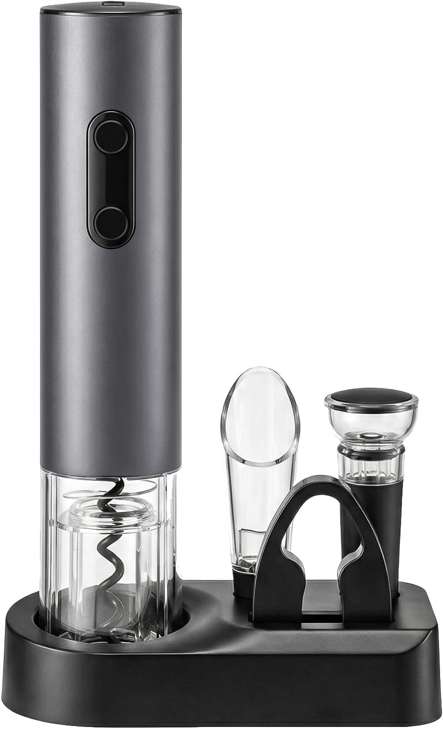 Electric Wine Opener 4-in-1 Automatic Wine Opener Set, Battery Operated Corkscrew Wine Opener and Electric Corkscrew Wine Bottle Opener Kit for Home Bar and Wine Enthusiasts