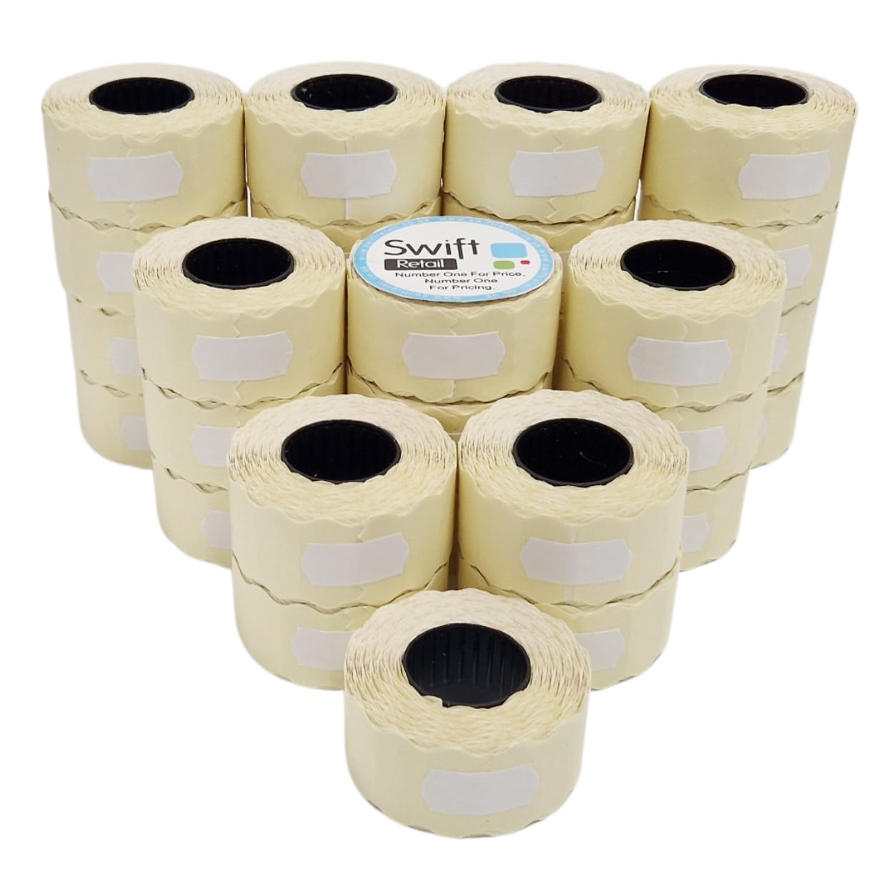 Swift 26 x 12 mm etiquetas de pistola de precio Blanco 30 Rollos 30,000 Labels