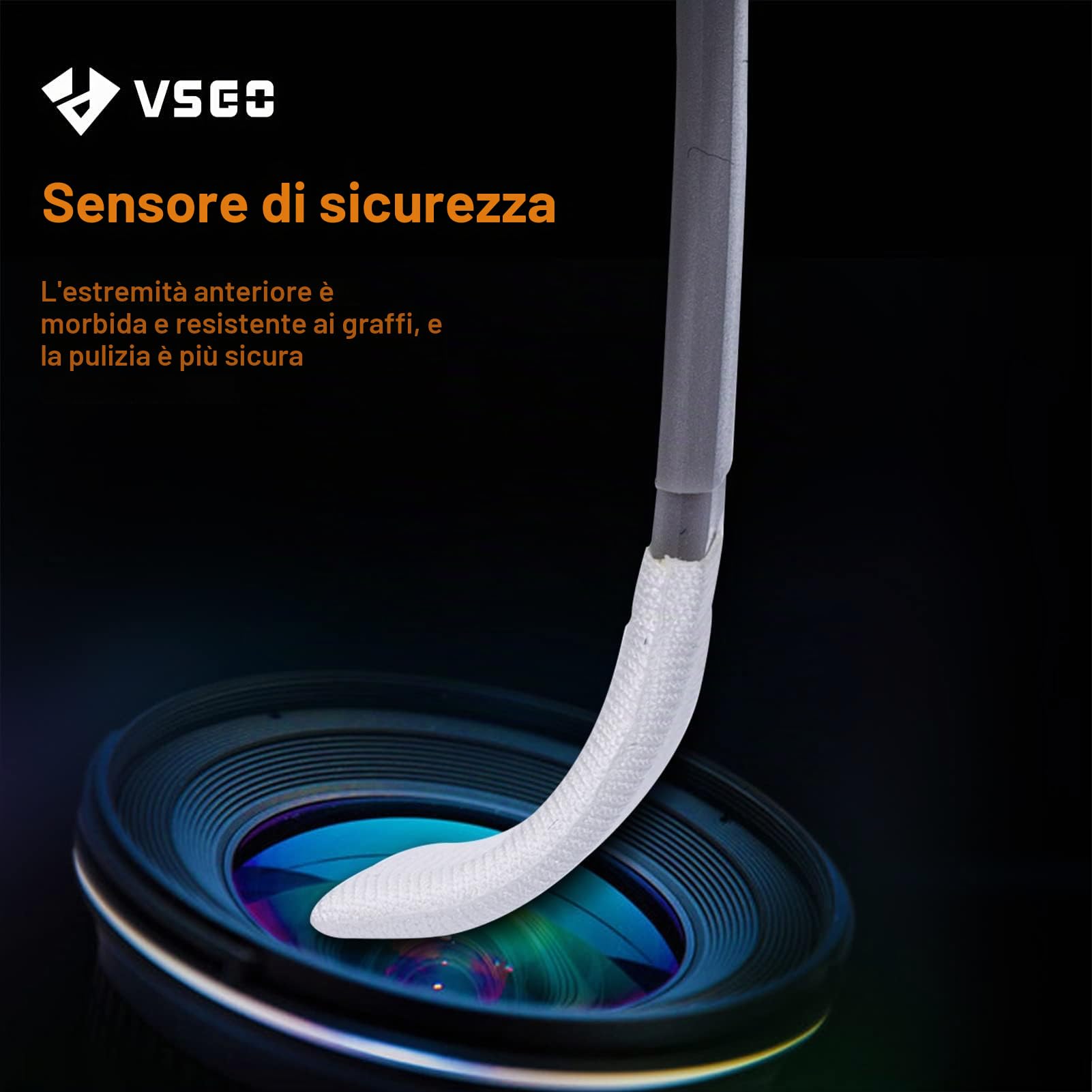 VSGO Confezione da 12 tamponi per la pulizia della fotocamera digitale con sensore da 10 ml con soluzione di pulizia del sensore a secco CCD CMOS Clean