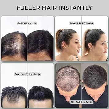 Hair Building Fibers Refill Bag 100g BLACK Compatible with All Hair Fiber Bottles Instantly Conceals Thinning Hair & Bald Spots Natural Premium Keratin Hair Fibers for Men & Women