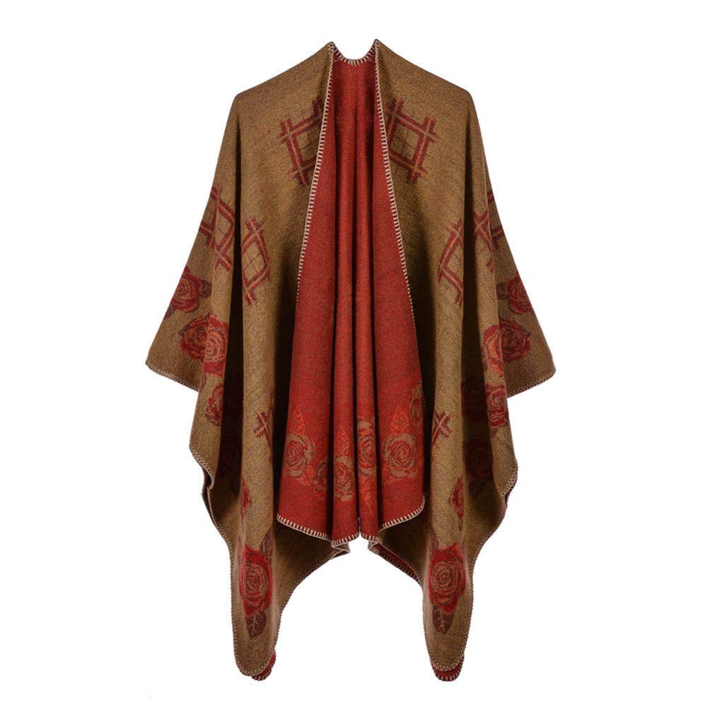 Foulards poncho fleuris femmes pour stopper le vent d'hiver
