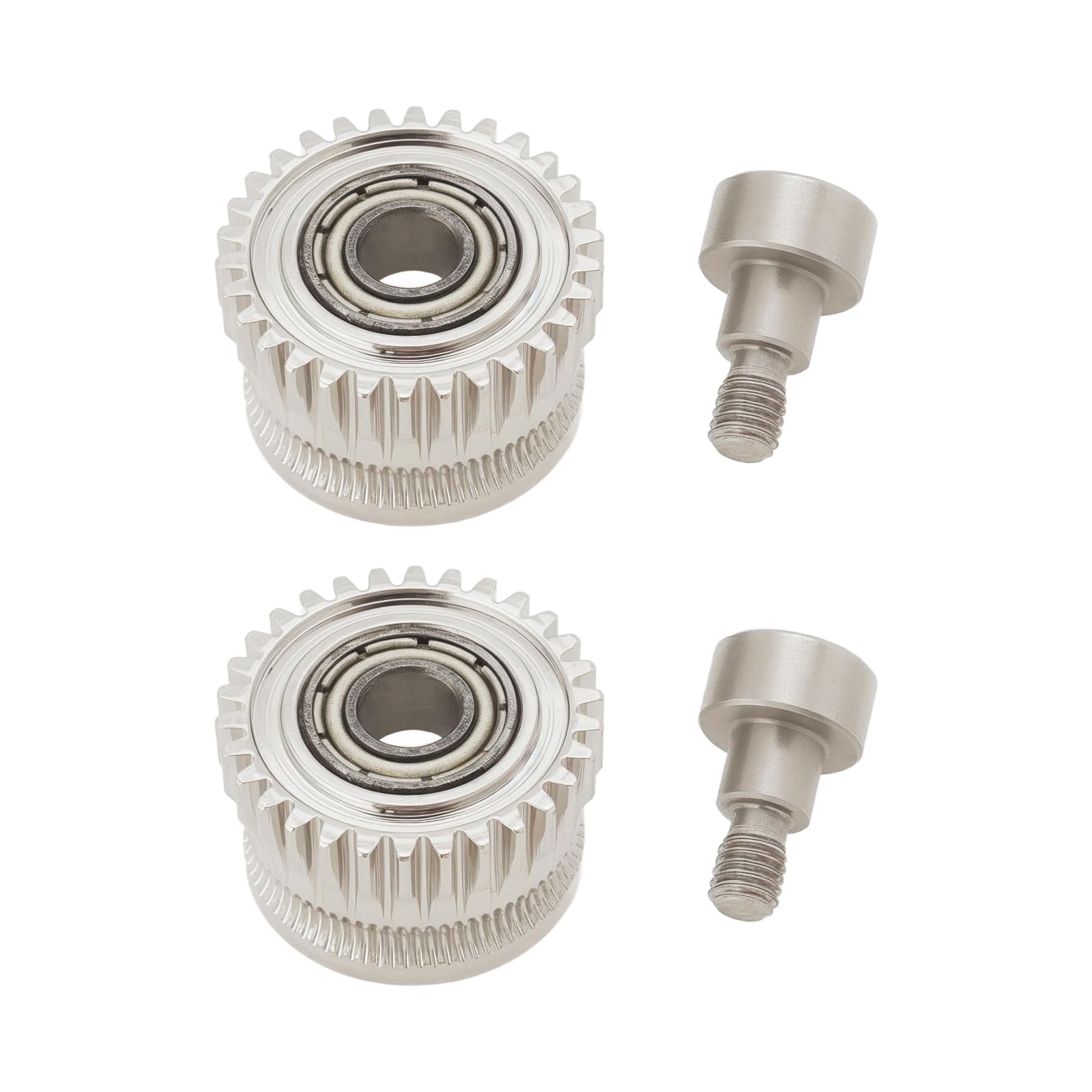 2 Sets Nickel-Plated Hardened Steel Extruder Gears with Screws Compatible with Creality K1 K1C K1 Max Ender 3 V3 Ender 3 V3 Plus 3D Printers