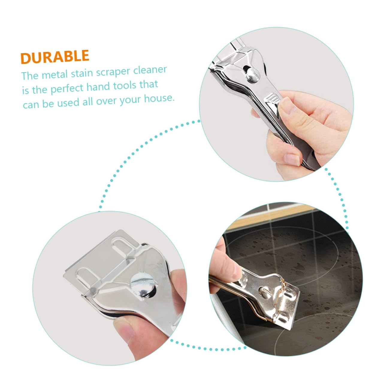 GLEAVI 3 Juegos Rascador de Vidrio y Cerámica con Cuchillas Intercambiables Kit de Limpieza Cocinas de Inducción y Vitrocerámica Sin Rayones de Usar
