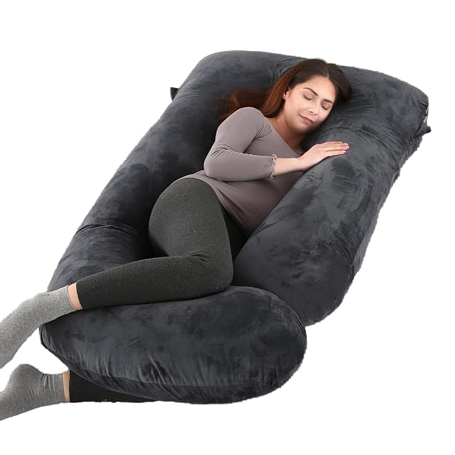 ALLOPERA Pregnancy Pillow Full Body 57 Inch Maternity Pillow with Removable Washable Cover - Sleep Support for Legs