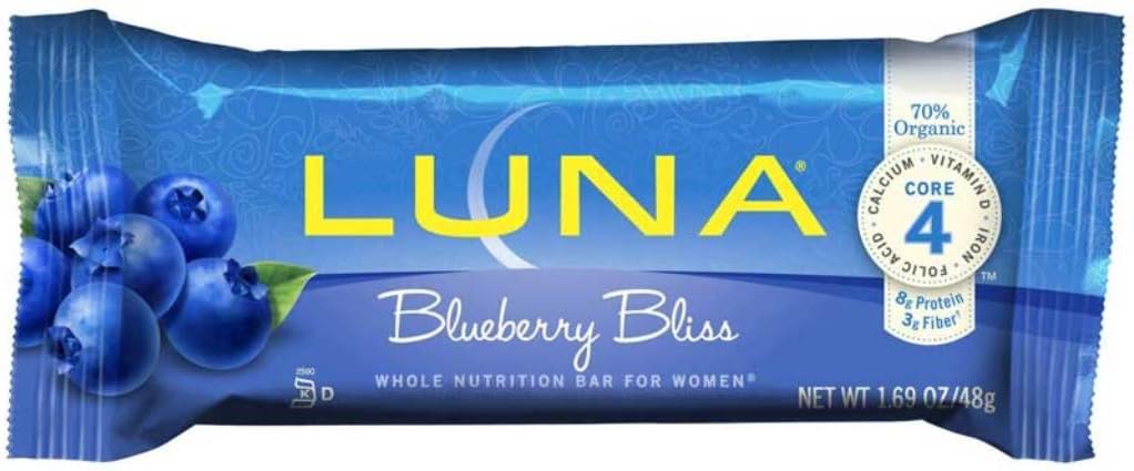 Clif Bar Luna Bar, Og, Bluebry Bliss, 1.69-Ounce (Pack Of 15)